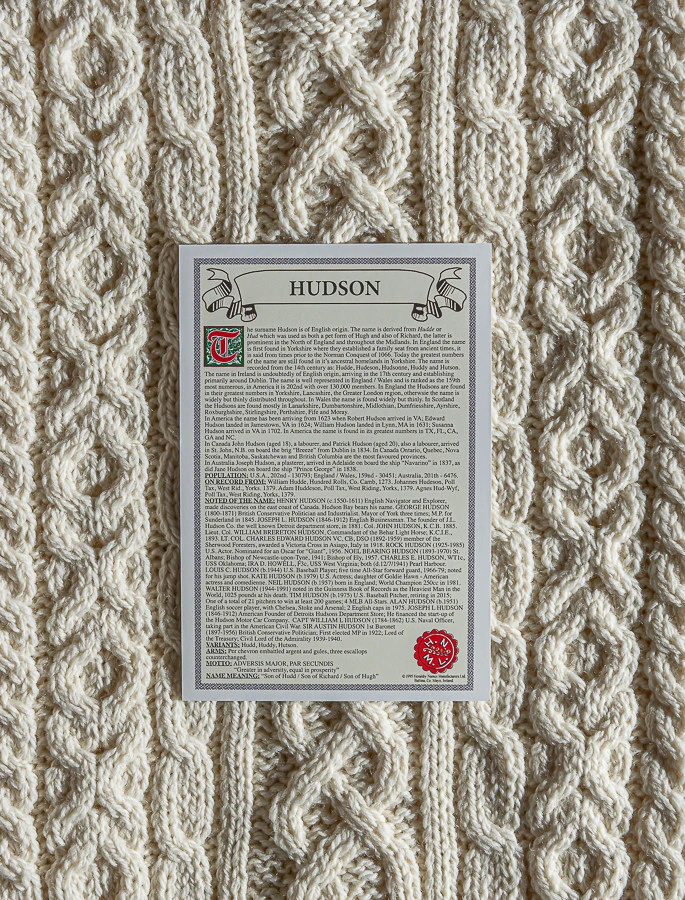 Hudson Clan Aran Throw