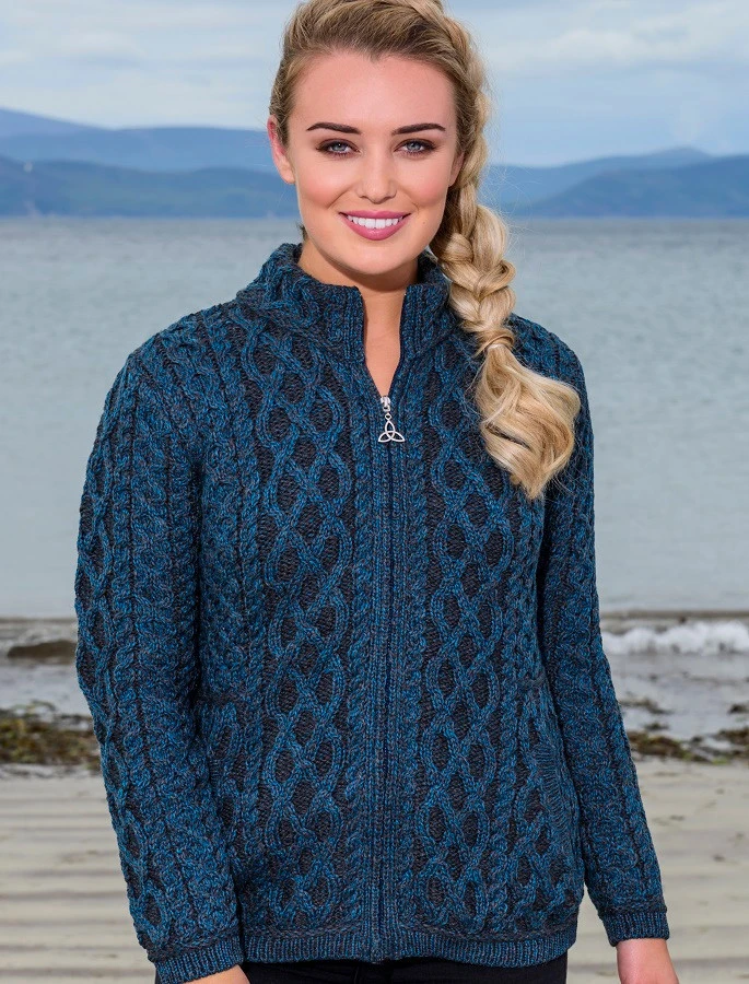 Plated Cardigan With Celtic Zip - Image 4